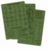 Green Tactical Reference Card Set 4 5/8"x 7" 