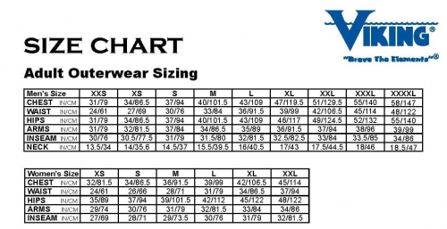 Viking Sandals Size Chart