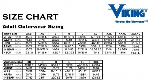 Viking Size Chart