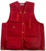 5.Deluxe 14 Pocket Cruiser Vest- Red Cordura without Reflective Striping