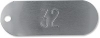 Aluminum Tags - Oval Shaped - Numbered