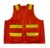 1.Deluxe 14 Pocket Cruiser Vest- Orange Cotton with Reflective Striping