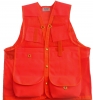 1. Deluxe 14 Pocket Cruiser Vest- Orange Polyester Mesh without Reflective Striping
