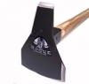Rogue Hoe 6 Inch Triangle Head Hoe/Pick  with 40 Inch Curved Hickory Handle